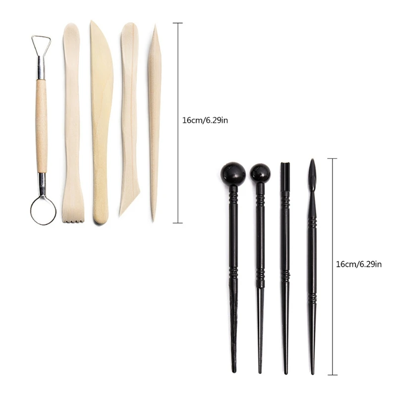 

L38A Multi-combination 34Pcs Graffiti DIY Handmade Pottery Carving Tool Set