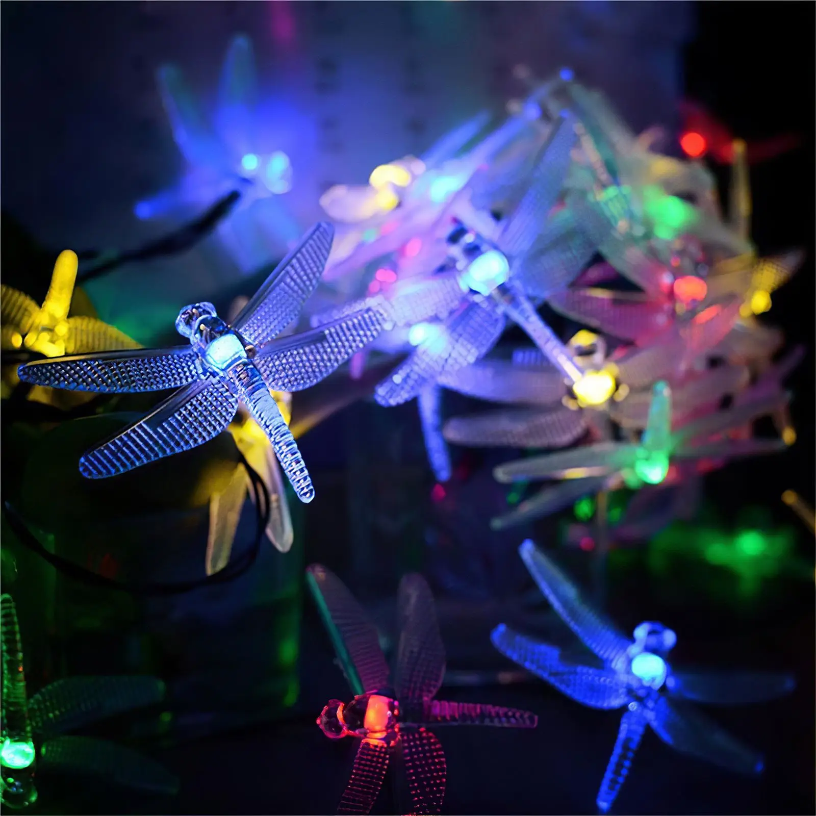 Уличная светодиодная гирлянда Dragonfly на солнечной батарее сказочные огни с 20/30/50
