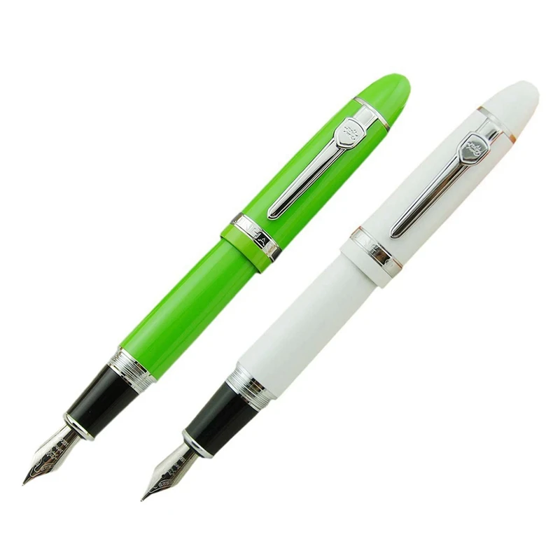 Jinhao 2 шт. 159 авторучка Студенческая специальная белая и серебристая отделка