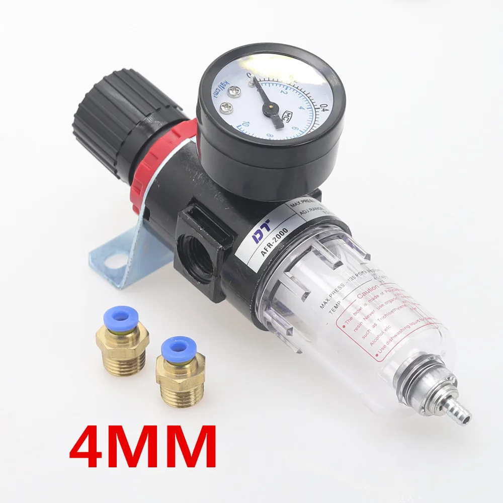 AFR2000-PC4mm Пневматический фильтр для очистки воздуха AFR2000, регулируемый манометр 1/", сброс давления 4 мм, 6 мм, 8 мм, 10 мм, 12 мм, фитинги - Цвет: AFR2000-PC4mm