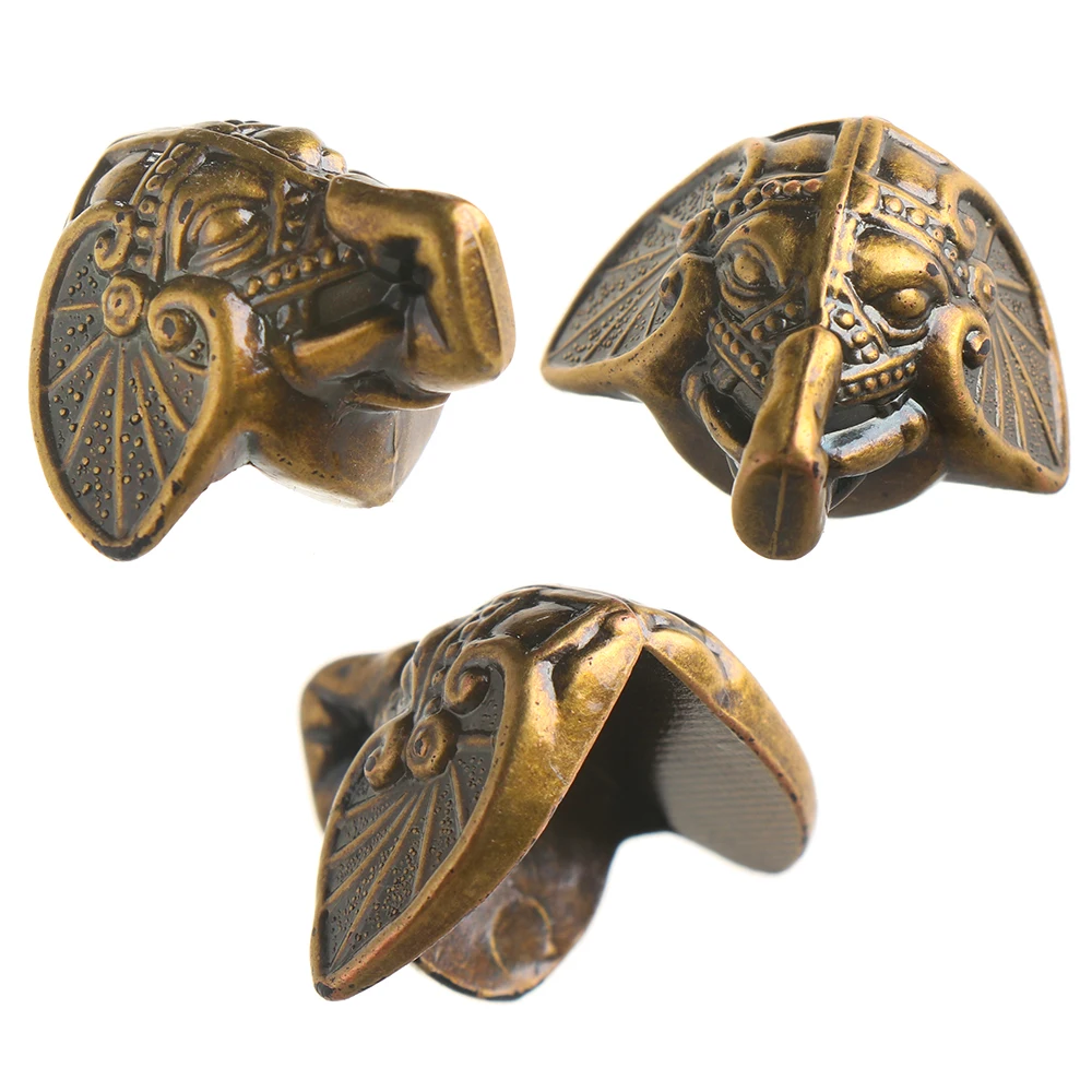 8 шт./компл. античный слон винтажная бронзовая шкатулка для ювелирных изделий