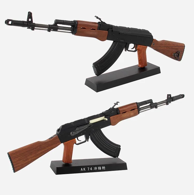 1:3 сплав AK74 пистолет Модель AK 47 Штурмовая винтовка не может снимать орнамент коллекция подарок для мальчика