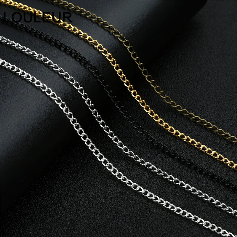 Цепочка металлическая 10 м/лот 3 х4 мм|black necklace chain|chain bulkblack iron chain |