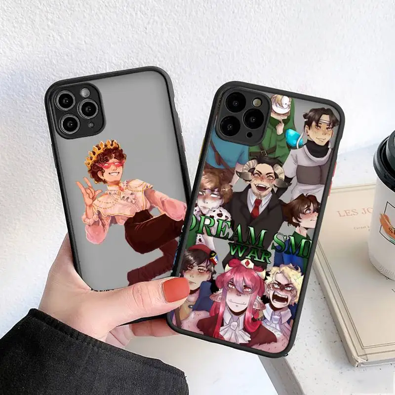 

Dream smp Phone Case For iphone 13 12 11 8 7 plus mini x xs xr pro max matte transparent cover