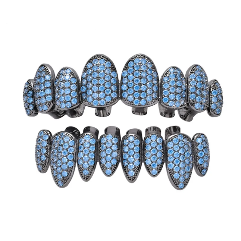 Хип-хоп кубические циркониевые Зубные коронки рот панковские зубные колпачки