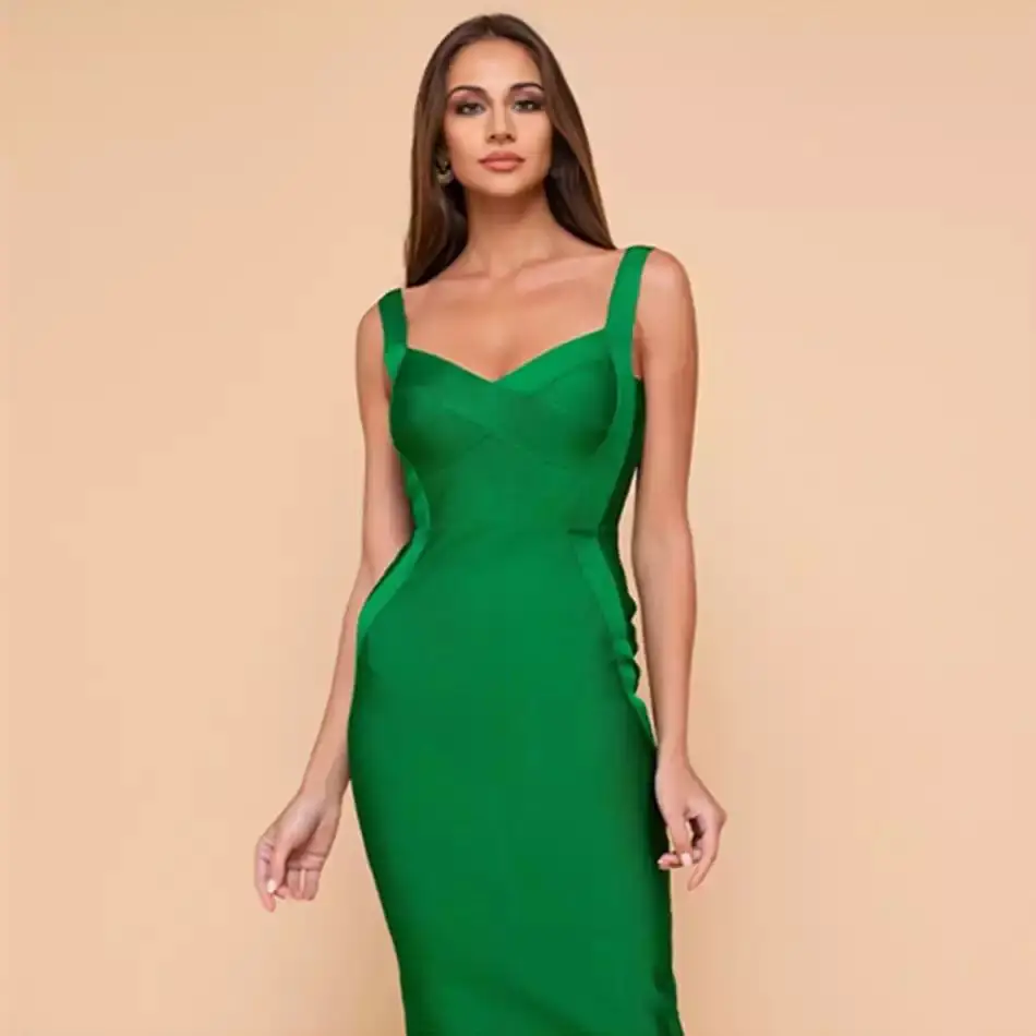 Женское облегающее платье с лямкой на шее Amily.c длиной до колен вискозное