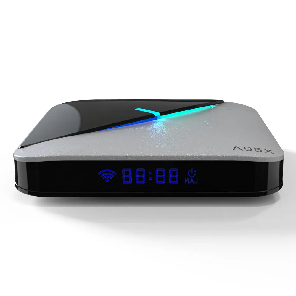 A95X F3 Air Smart Android tv Box S905X3 2 Гб ОЗУ 16 Гб ПЗУ 5G wifi bluetooth 4,0 Android 9,0 4K 8K телеприставка с 6 RGB светильник