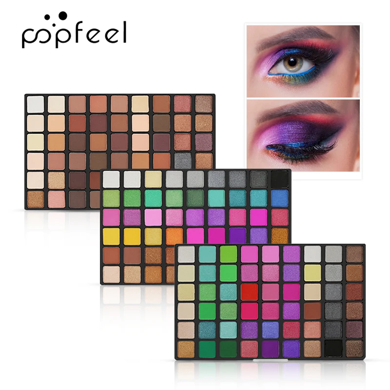 POPFEEL 162 оттенков матовые тени для век Палитра с длинным эффектом в виде порошка