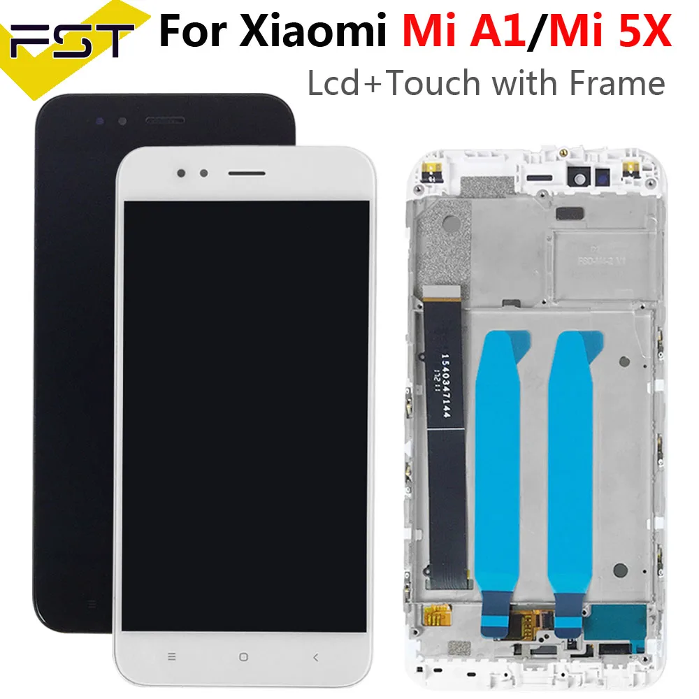 ЖК дисплей и тачскрин в сборе для Xiaomi Mi A1 сменный дигитайзер 5X MiA1 с рамкой|Экраны