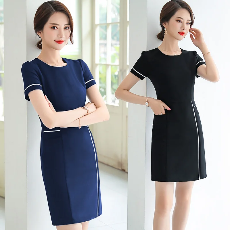 Платье UHYTGF женское с коротким рукавом для работы 70 | Женская одежда