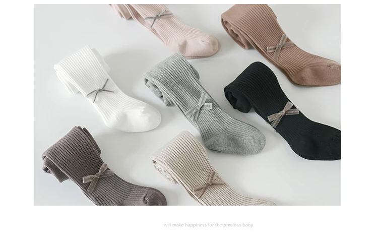 

Girls Tights Princess Bowknet Baby Girl's One-piece Pantyhose Baby Spring And Autumn New Style Stocking Meia Bebe Warm Socks