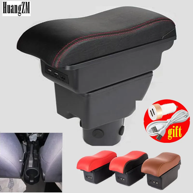 Car Armrest For Hyundai Getz Rotatable central Store content Storage box with Ashtray USB Charging decoration accessories | Автомобили и