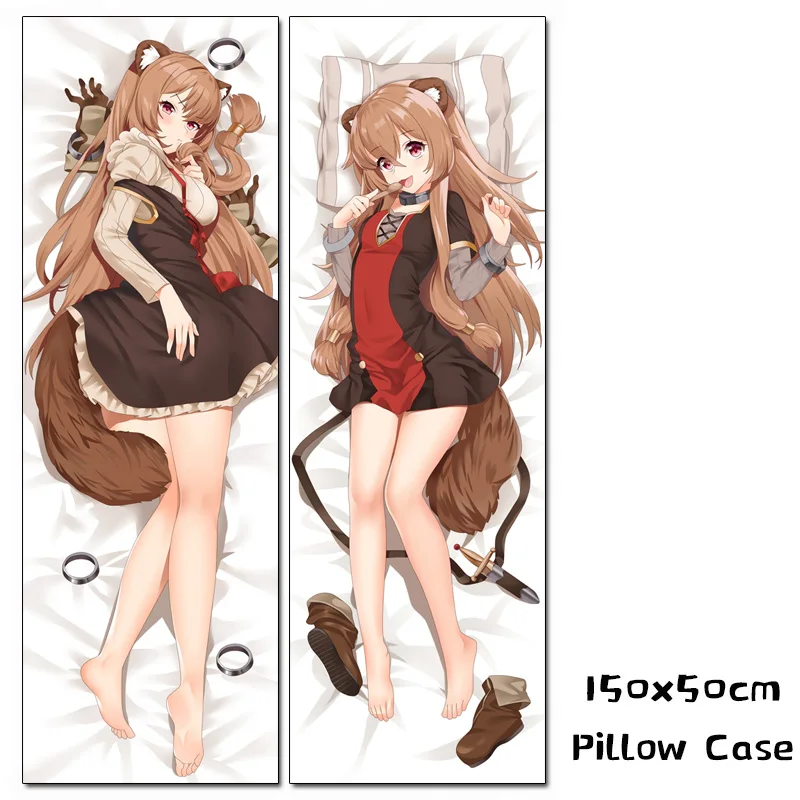 Восхода щит Hero Raphtalia дрожжевое Dakimakura Аниме обниматься тела Чехол 150x50 см Косплэй