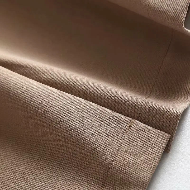 

New Autumn Women Solid Skirts Elastic High Waist A-Line Skirts Women Office Lady Skirt Split Elegant Skirts Faldas Saia Khaki