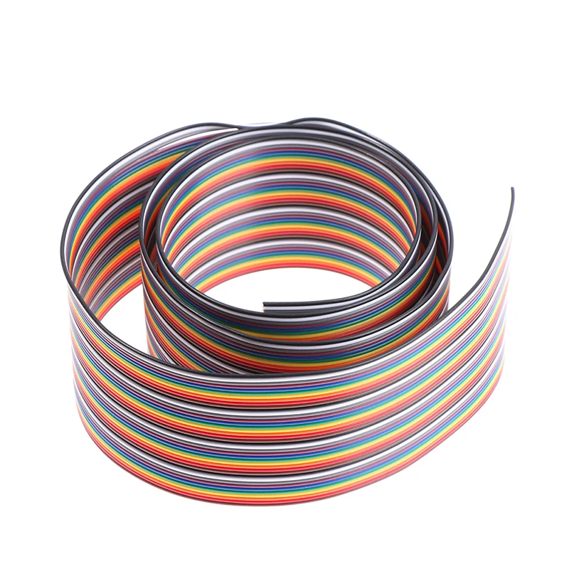 

40P 2.54mm PITCH Color Flat Ribbon Cable Rainbow Wire 1M For Connector Line