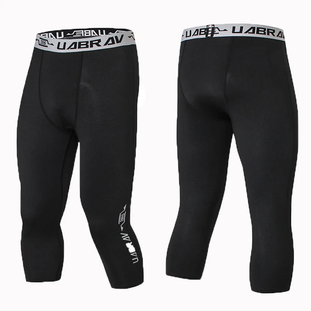 Компрессионные Мужские леггинсы спортивные брюки удобные эластичные колготки