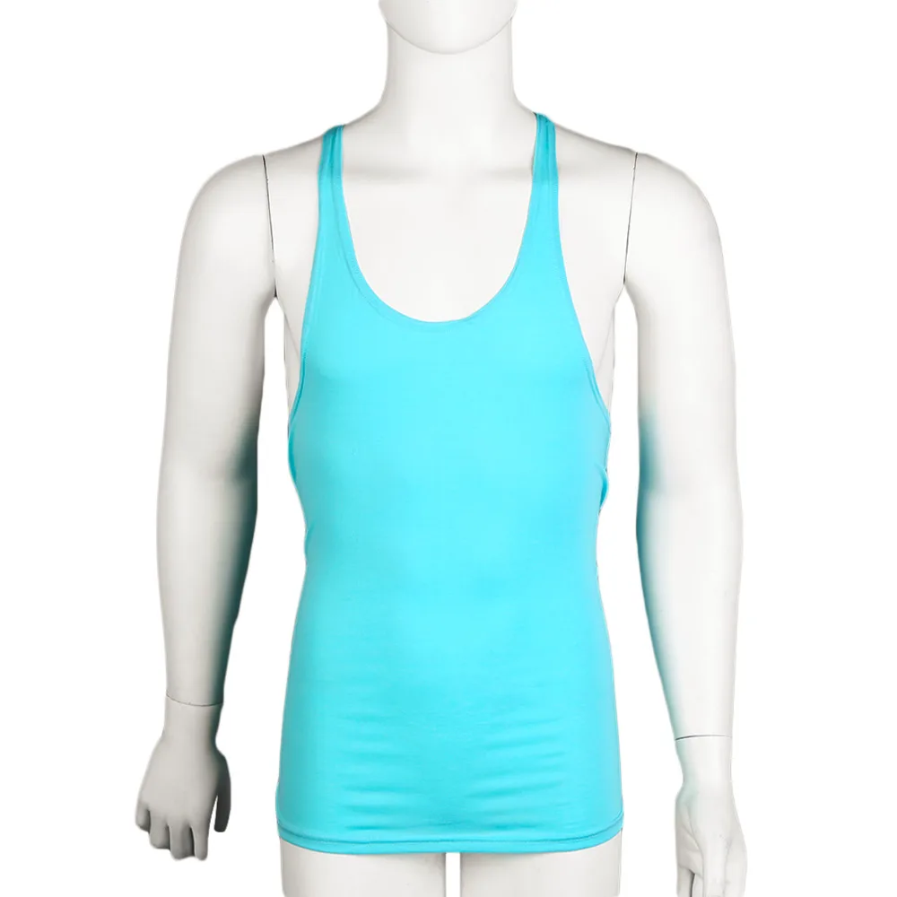 

Eupore Style Men Vest Male Cotton Solid Color Muscle Body Building Tops Shirt Sleeveless