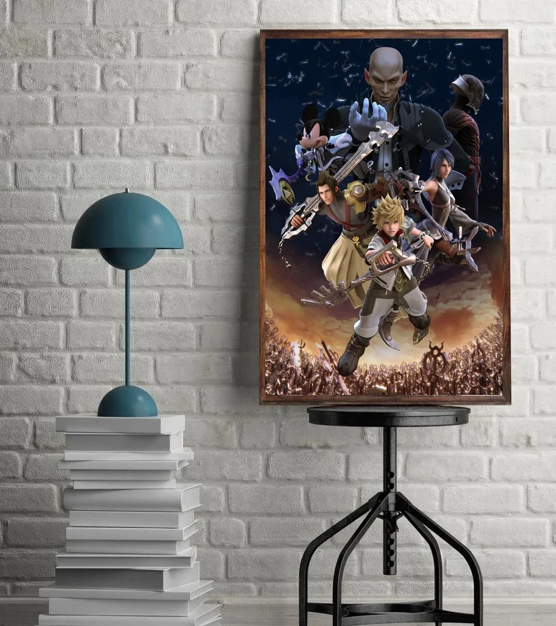 Шелковый постер с изображением игры Kingdom Hearts домашний декор 12x18 24x36 дюймов | Дом и