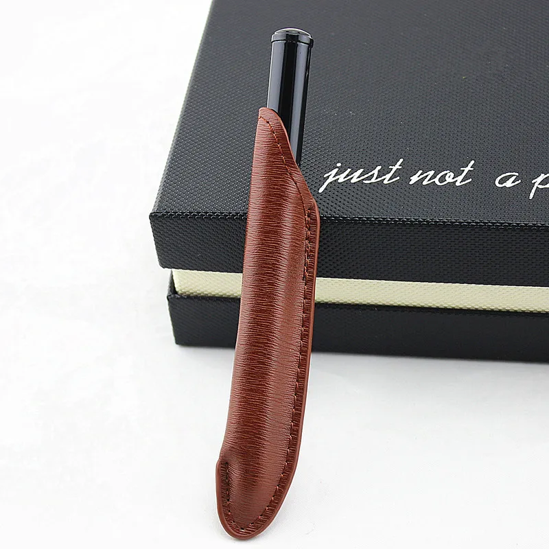 Креативная кожаная сумка для карандашей металлическая гелевая ручка с