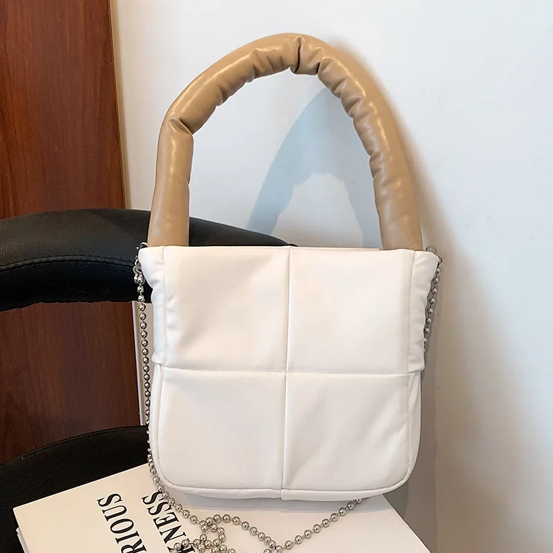 

Small White Women's Tote Bag Luxury Soft Leather Female Crossbody Bags Luxury Brand Handbags 2021 Fashion Chain Shoulder Bag Sac