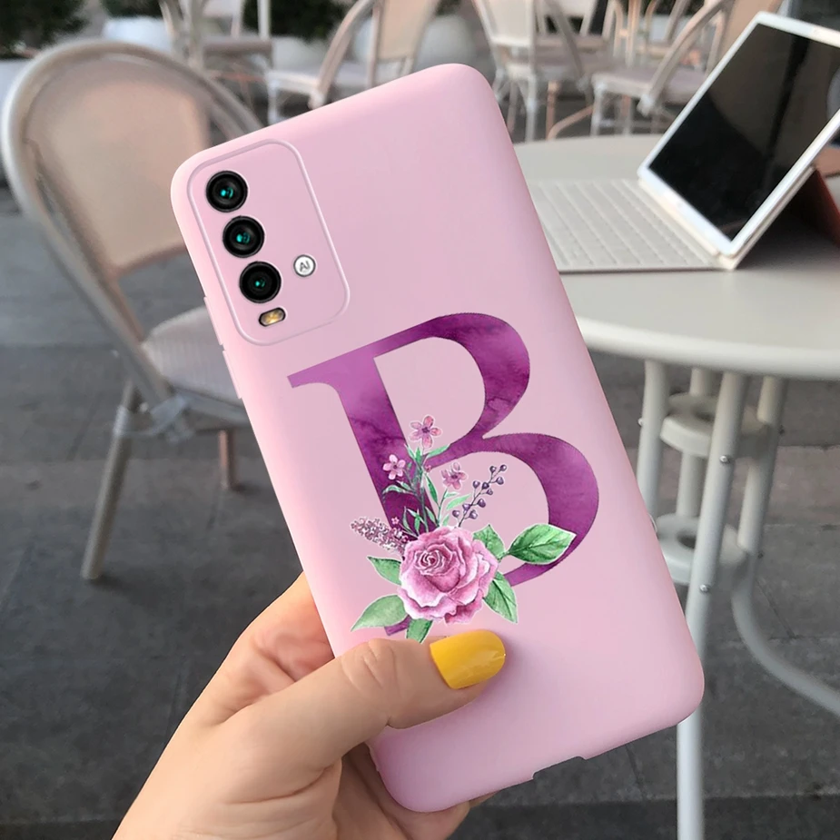 Чехол для Xiaomi Redmi 9 T мягкие тонкие телефонные чехлы с милыми буквами задняя крышка