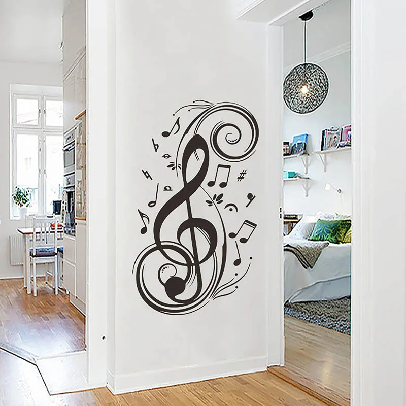

Simple Wall Sticker Musical Note Pattern Wall Decal Home Decor L23