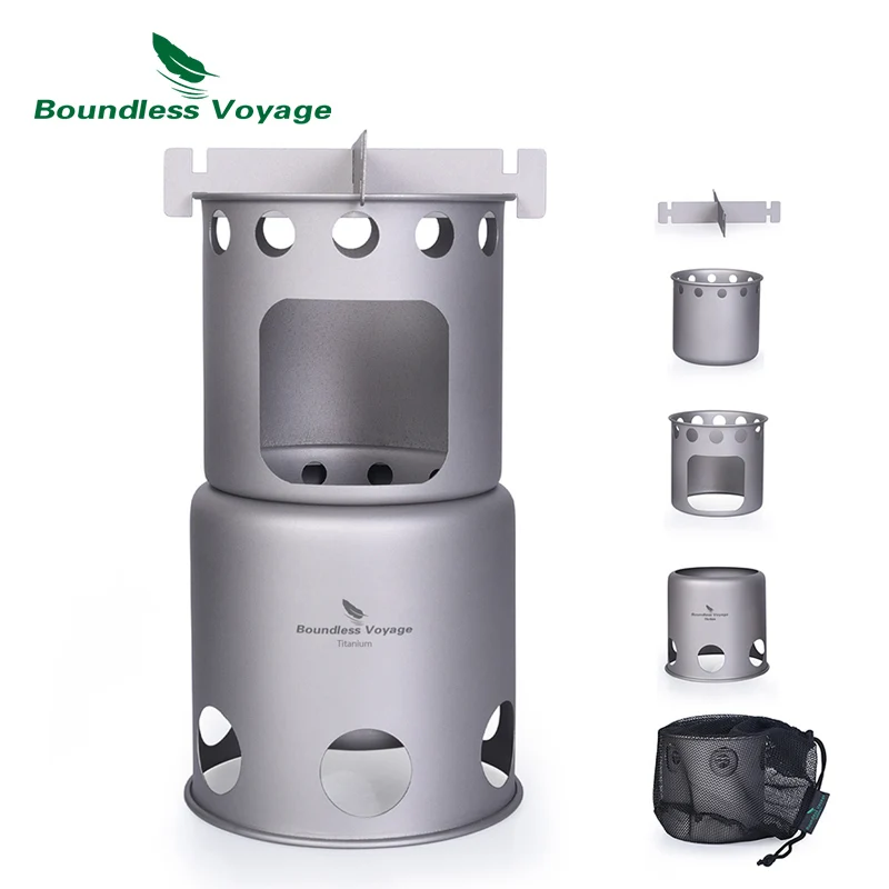 Складная титановая туристическая деревянная плита Boundless Voyage портативная