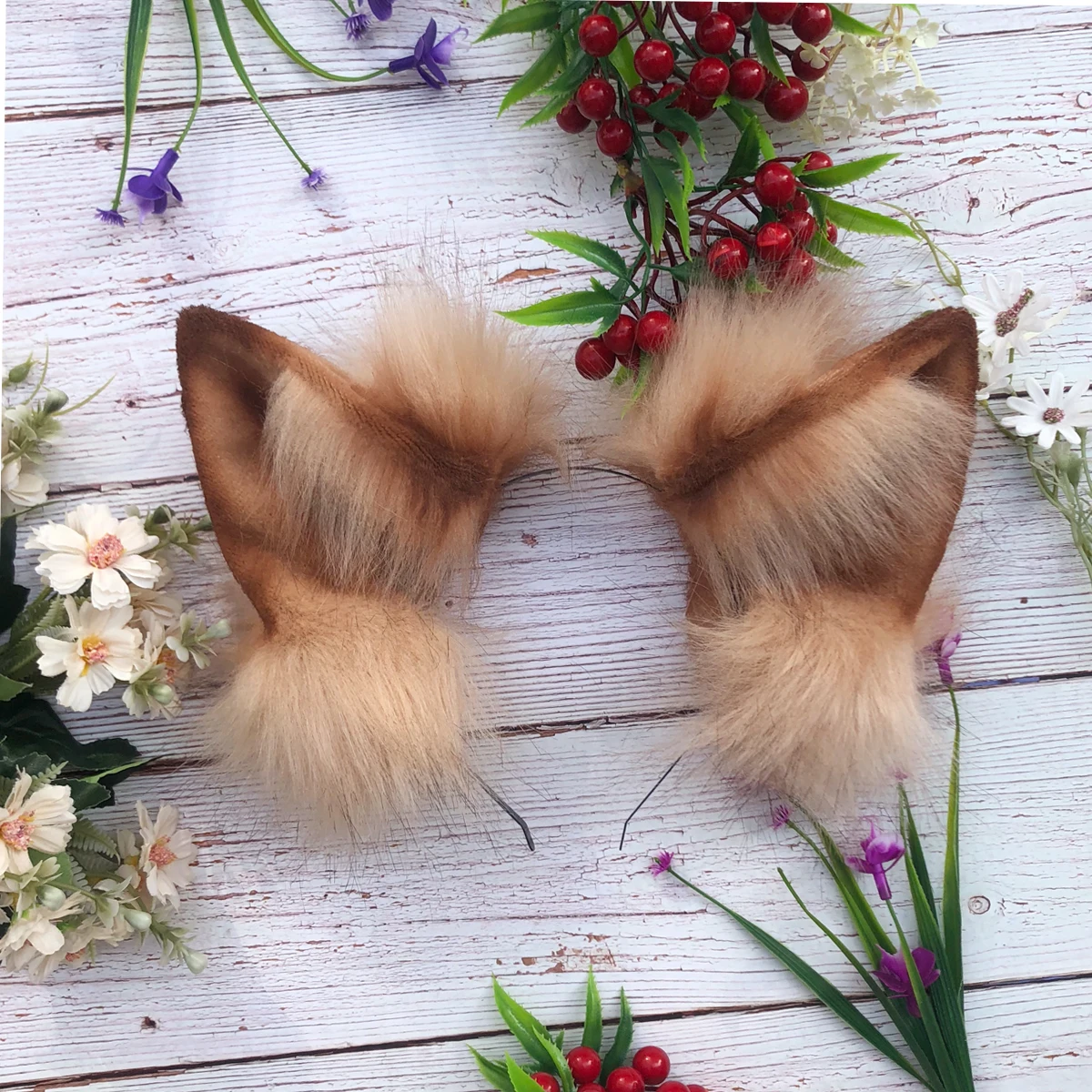 Обруч для волос волчьи волки с ушками |