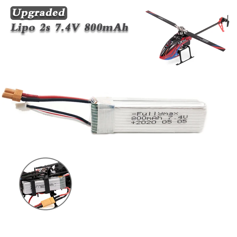 Обновленная батарея WLTOYS K130 Lipo 2S 7 4 В 800 мА/ч с зарядным устройством беспилотный