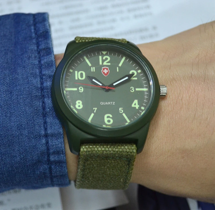 2019 Модные Военные часы с нейлоновым ремешком мужские водонепроницаемые