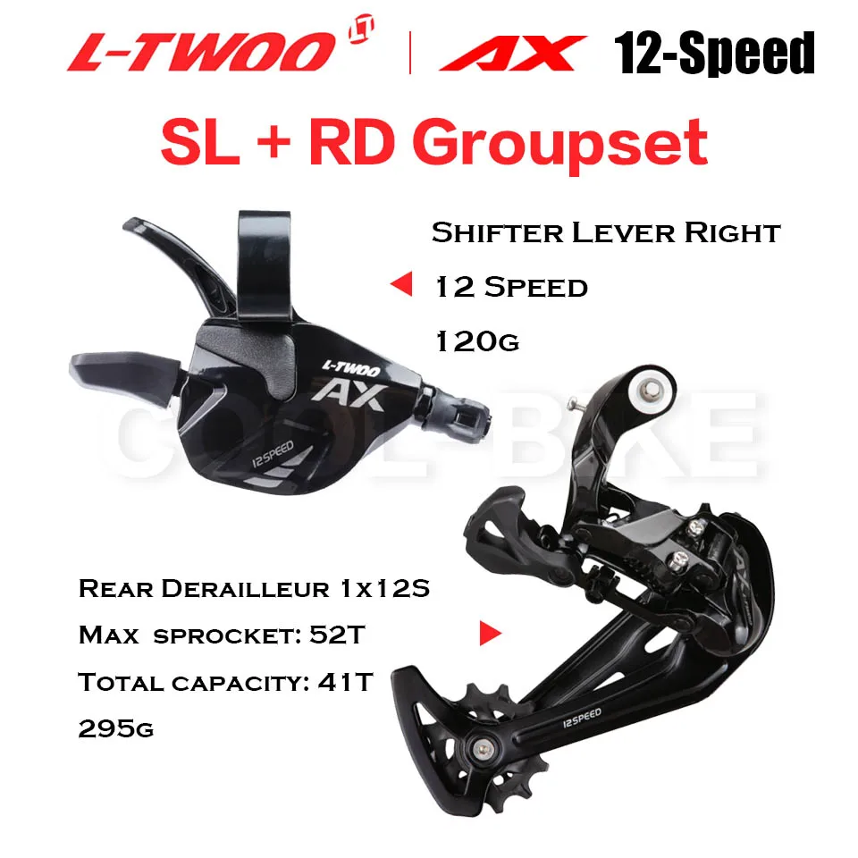 

LTWOO AX 1x12 Speed Groupset Shift Lever and Rear Derailleur Long cage for MTB 52T 12v switch compatible SHIMANO sram