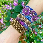 Go2boho Miyuki Набор браслетов с кристаллами из бисера женские браслеты ювелирные изделия ручной работы цветок ювелирные изделия Стразы браслет и браслеты