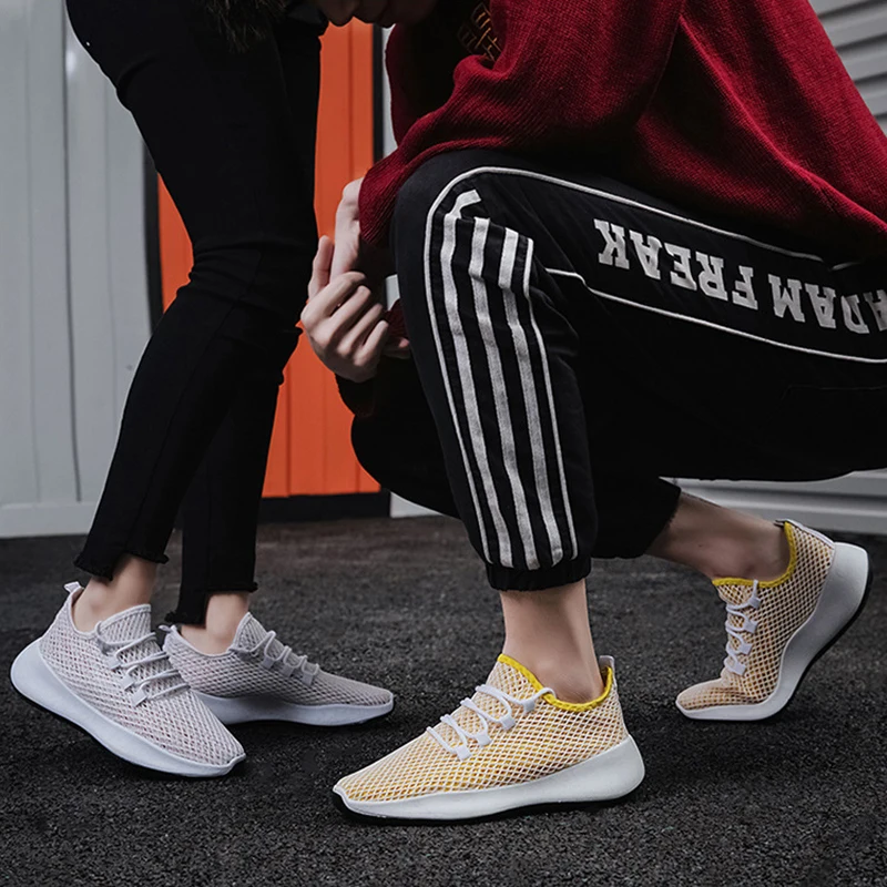 Женские сетчатые кроссовки с перфорацией размера плюс 36-44 модная