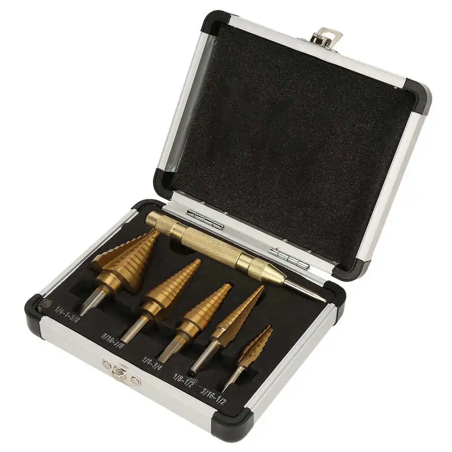 Ступенчатое сверло 6 шт. ступенчатое из быстрорежущей стали конусное