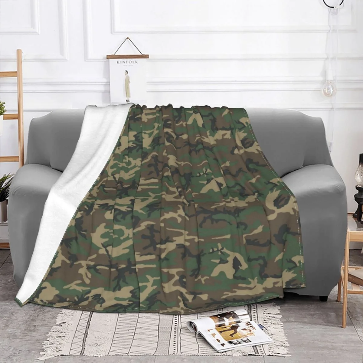 Army Camouflage Camo Blankets Velvet Autumn/Winter Military Popular Super Soft Throw For Home Outdoor Bedspreads | Дом и сад