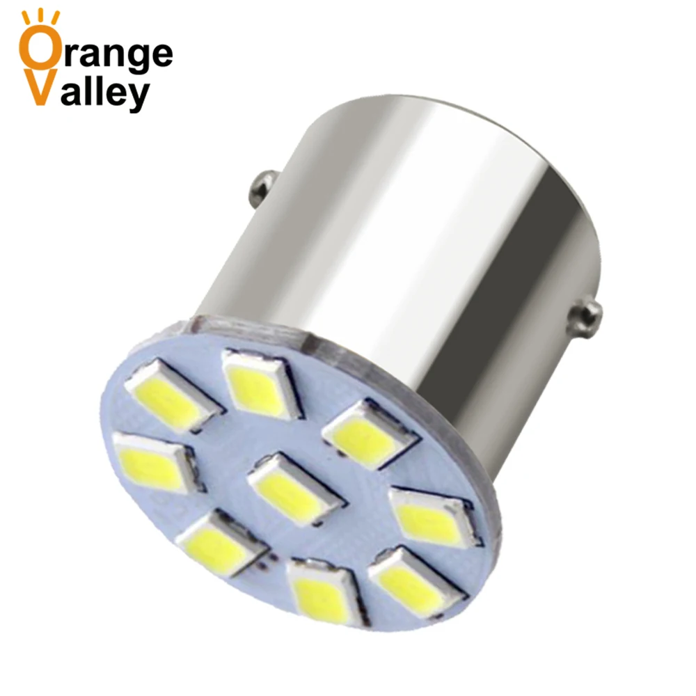

500 шт Горячая Распродажа 1156 BA15S P21W 9 SMD 2835 Светодиодный DC 12V 24V автомобильный индикатор поворотный боковой светильник лампа для парковки