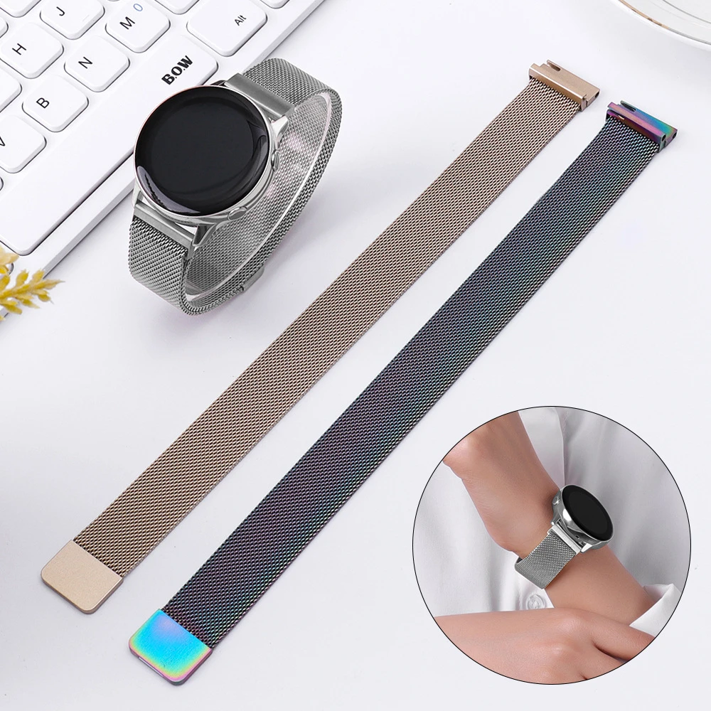 20mm 22mm Metal Magnetic Loop Strap Amazfit GTR3 /GTR 2 Bracelet 18mm For Samsung galaxy watch 4 Samsung Gear S3 Huawei GT2e