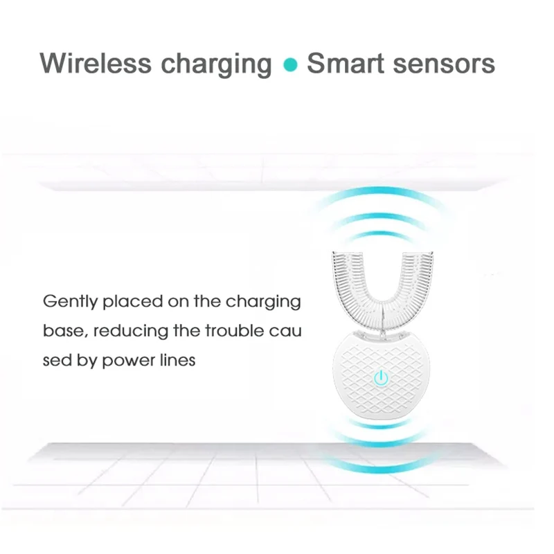 

Ultrasonic Electric Intelligent Toothbrush 360 Silicone U Shaped Teeth Cleaner Automatic Usb Rechargeable Wireless Teethbrush
