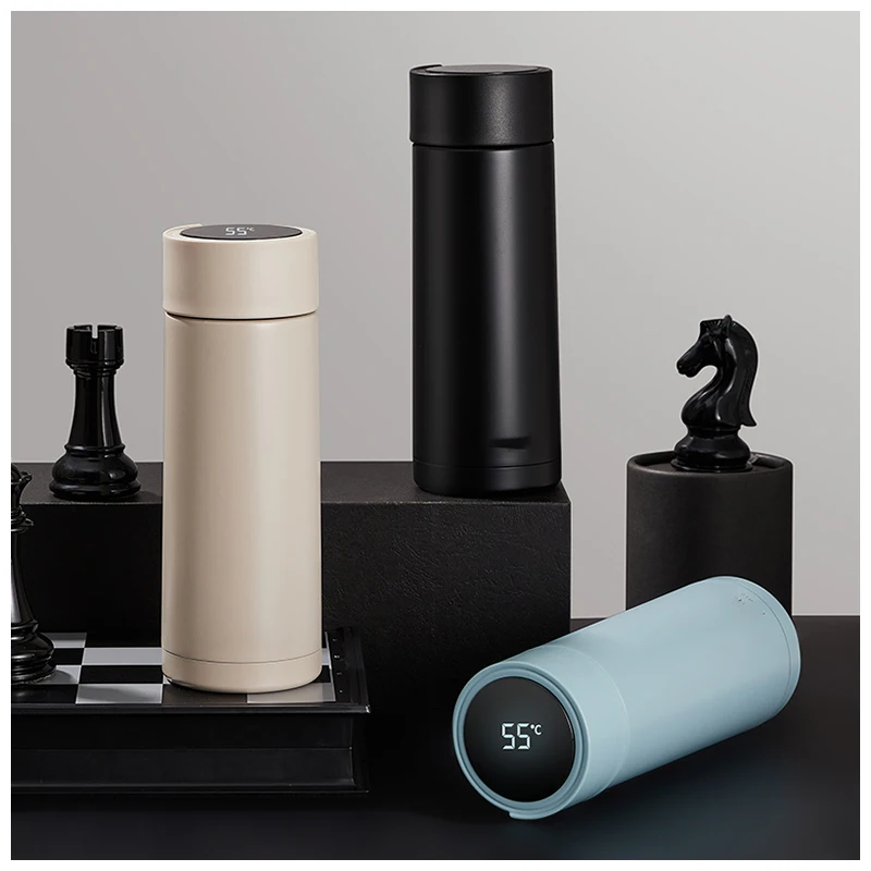 

1Pcs Smart Insulation Cup Male and Female Student Portable Water Cup Creative Personalized Trend Mass Simple Temperature Tea Cup