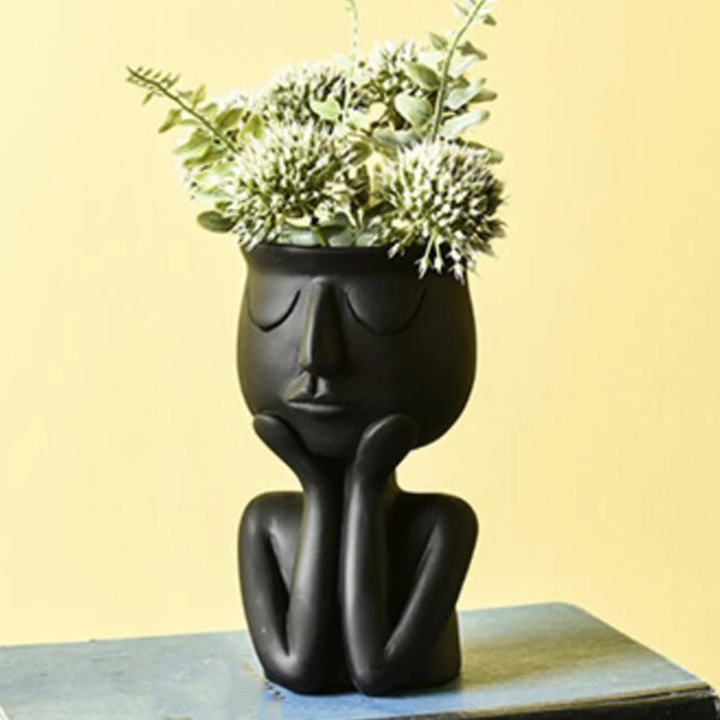 2 шт. цветочный горшок с изображением персонажей из смолы для суккулентных