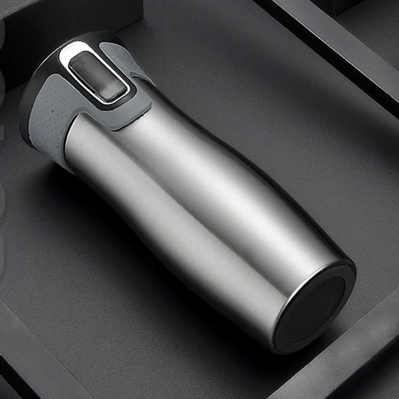 Cup Coffee Vacuum Water Cup Business Gift In-car Thermos One-click Water Dispensing No Need To Open Logo Custom