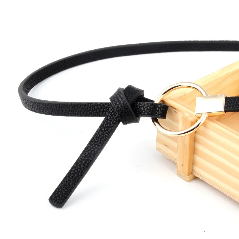 Женские кожаные ремни Colle тонкие с металлической пряжкой для платьев однотонные