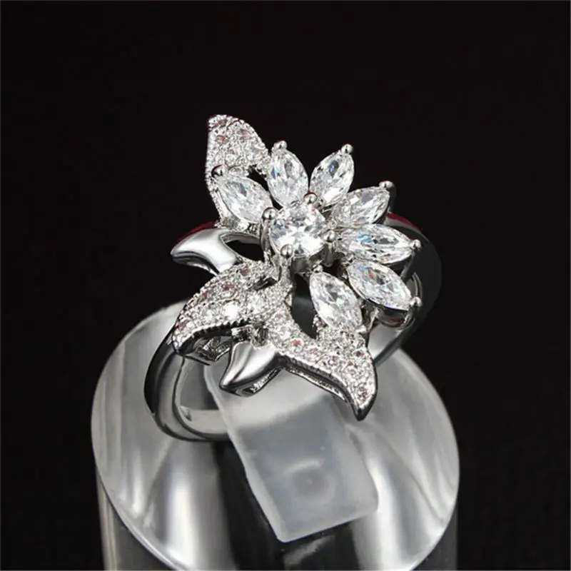 Женское кольцо с кристаллами из циркония Золотое и белое на свадьбу|jewelry clasp|jewelry