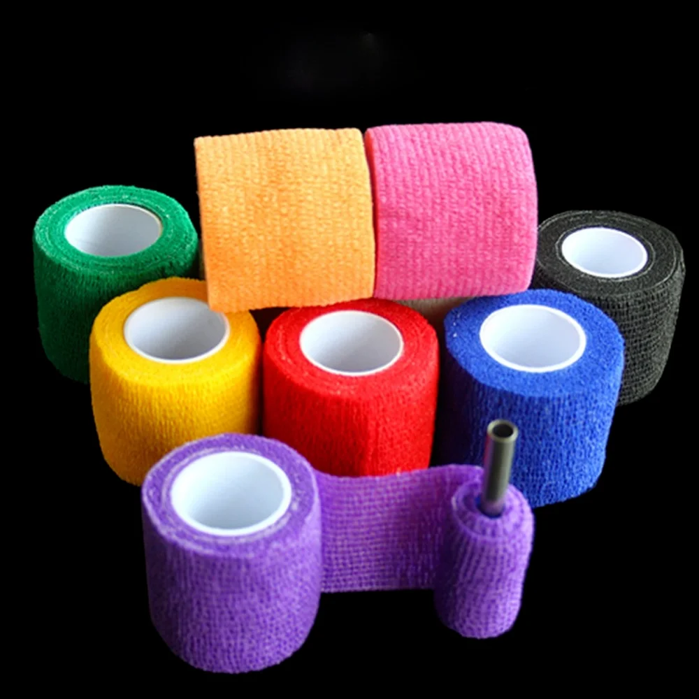 

10pcs Disposable self-adhesive elastic bandage 5.0CM tattoo supplies tattoo handle bandage beauty tools One-time tattoo machine