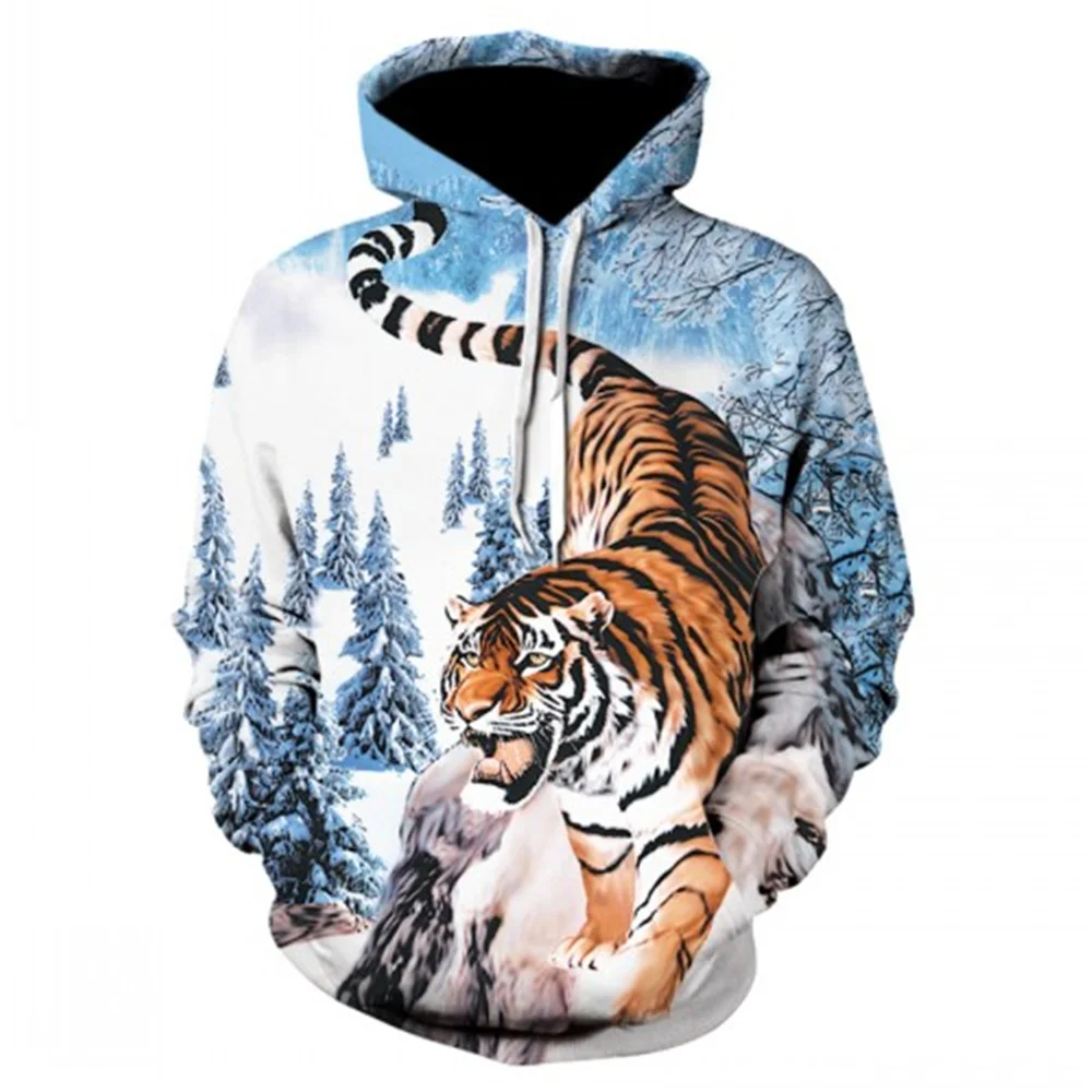 

Tiger/lion 3D Print hoodies Casual Long sleeve Sweatshirt harajuku style 2021 Novelty animal hoodie Fashion cool Pullover