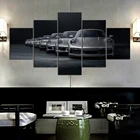 Роскошные художественные ретро-постеры на 5 панелей с изображением спортивного автомобиля в стиле индастриал, картины на холсте, украшение для дома и гостиной, 911