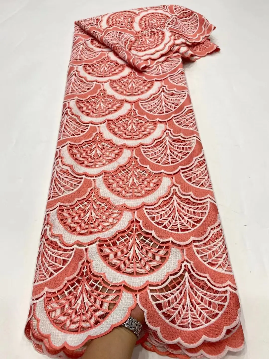 

LACE Latest African Lace Fabric Handmade Embroiderey Swiss Voile Lace 2021 Fashion Dubai Laces For Festivals Dress Sew