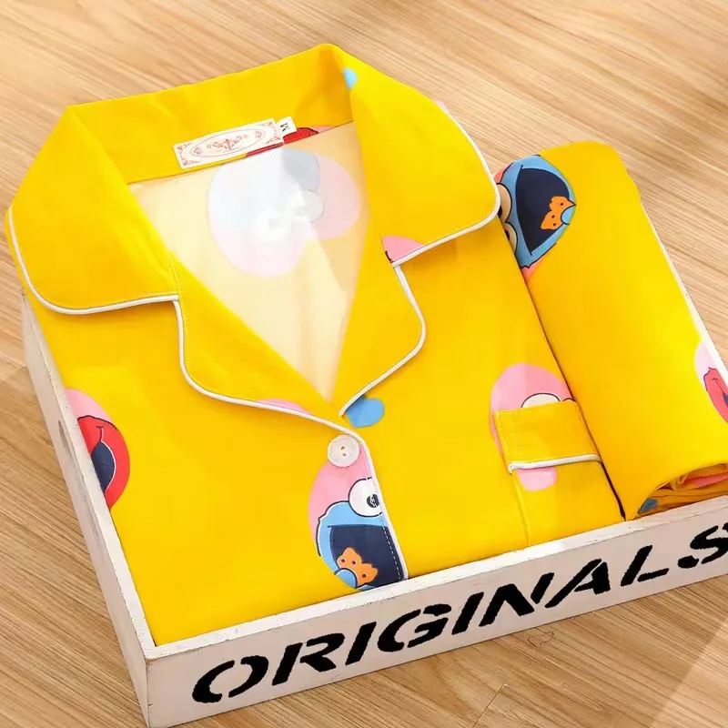 Пижамный комплект Женский на весну и осень новый стиль Повседневный Кардиган со