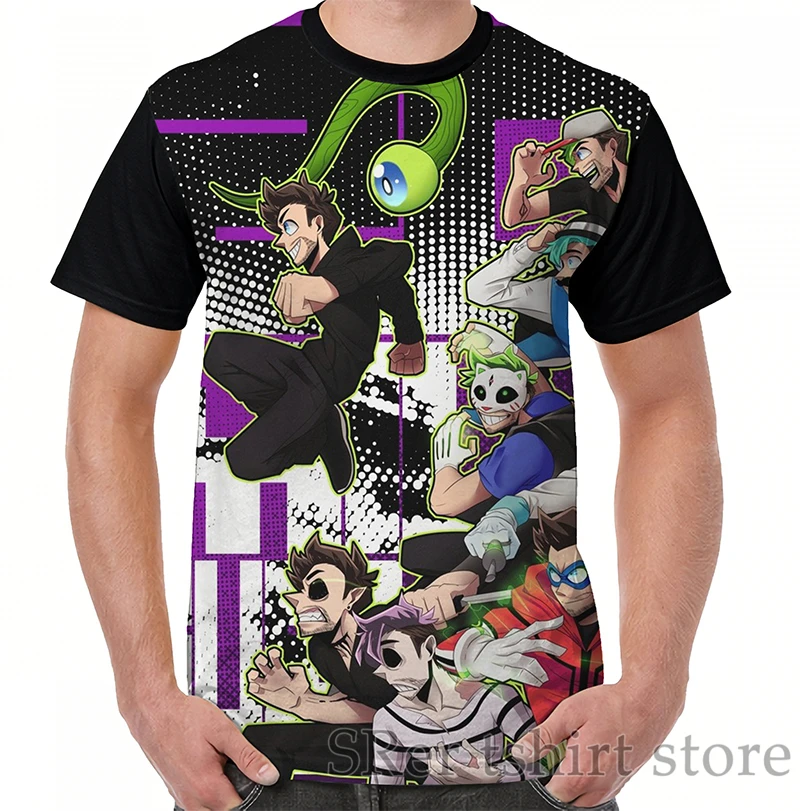 Футболка Мужская/женская с забавным принтом повседневный топ круглым вырезом и