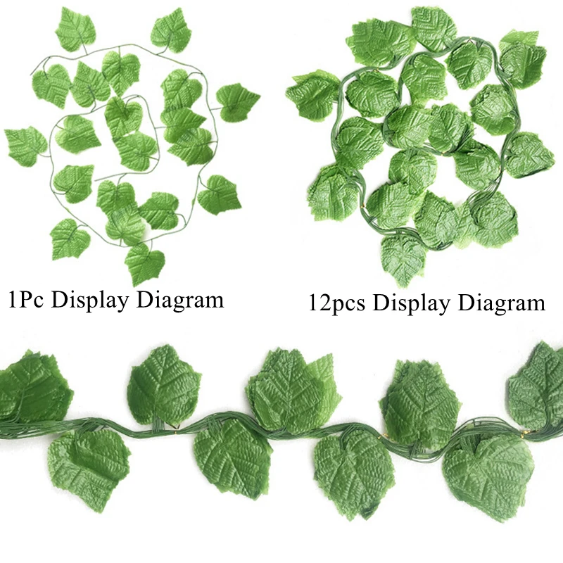 Искусственные листья Zerolife 2 м гирлянда искусственные зеленые плющ лоза
